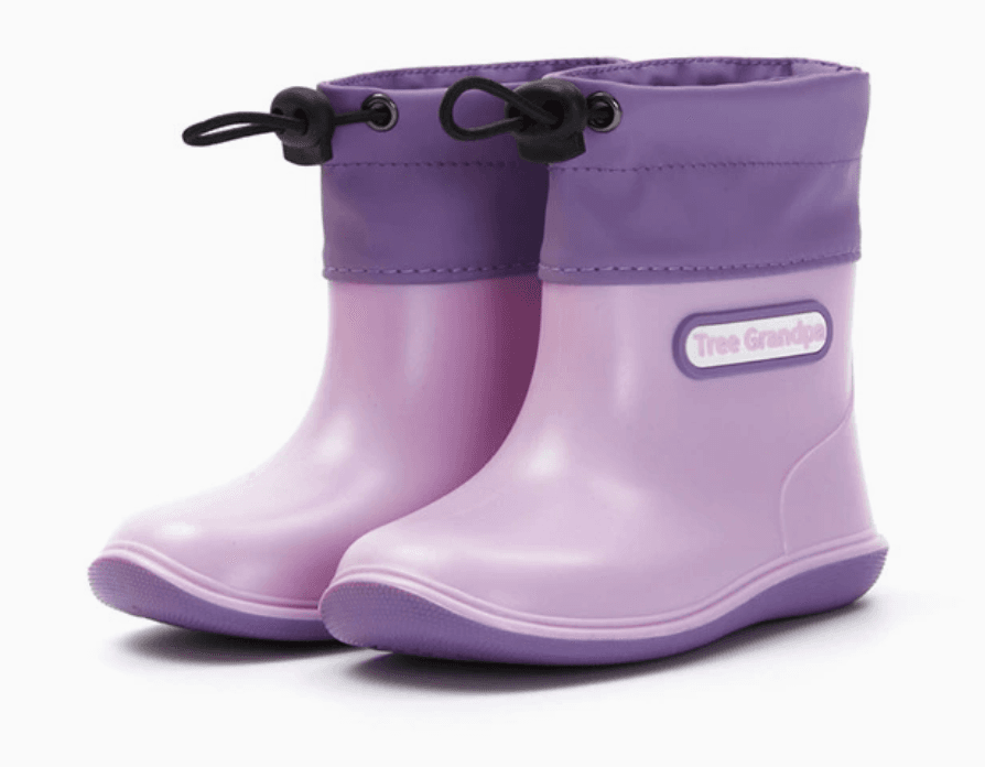 Rainboots with Adjustable Collar in Purple